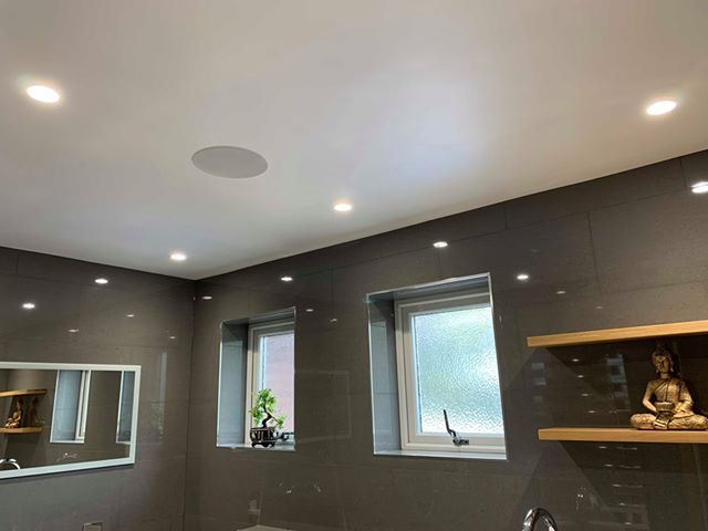 More customer photos... Katherine in Wolverhampton has shared these pics of her stylish new bathroom with a large oak Venice wall-hung washstand, black granite countertop with Nova basin, and 2 floating shelves. We think it all looks incredible! What do you think?