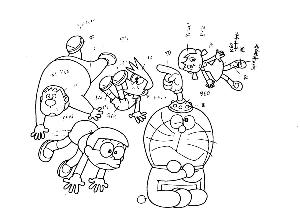 虫塚 Kera 虫蔵 日テレ版ドラえもん資料 この設定画は絵がこなれているので 1クールが終わったあたりで描き直したものではないでしょうか これ以前のテイクもあったと思います 中略 状況から考えると 日本テレビ動画 新潟本社の鈴木満さんが