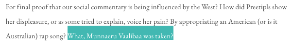 Freshly published by  @kindnessSG:"casual racism has always existed since our forefather’s time, and that’s okay.""What, Munnaeru Vaalibaa was taken?" https://pride.kindness.sg/preetipls-its-not-because-im-chinese/