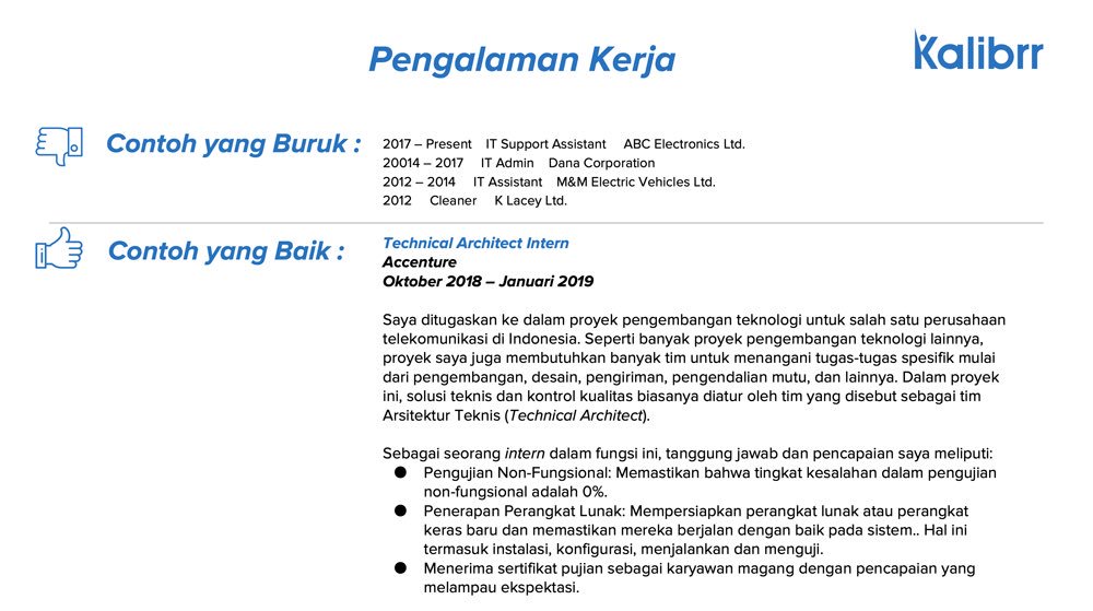 Kalibrr Indonesia On Twitter A Thread Pentingnya Cv Yang Baik Dan Benar Supaya Efektif Menarik Hati Rekruter Atau User Di Sebuah Perusahaan Karena Itu Mari Kita Bahas Yuk Tips Membuat Cv Yang