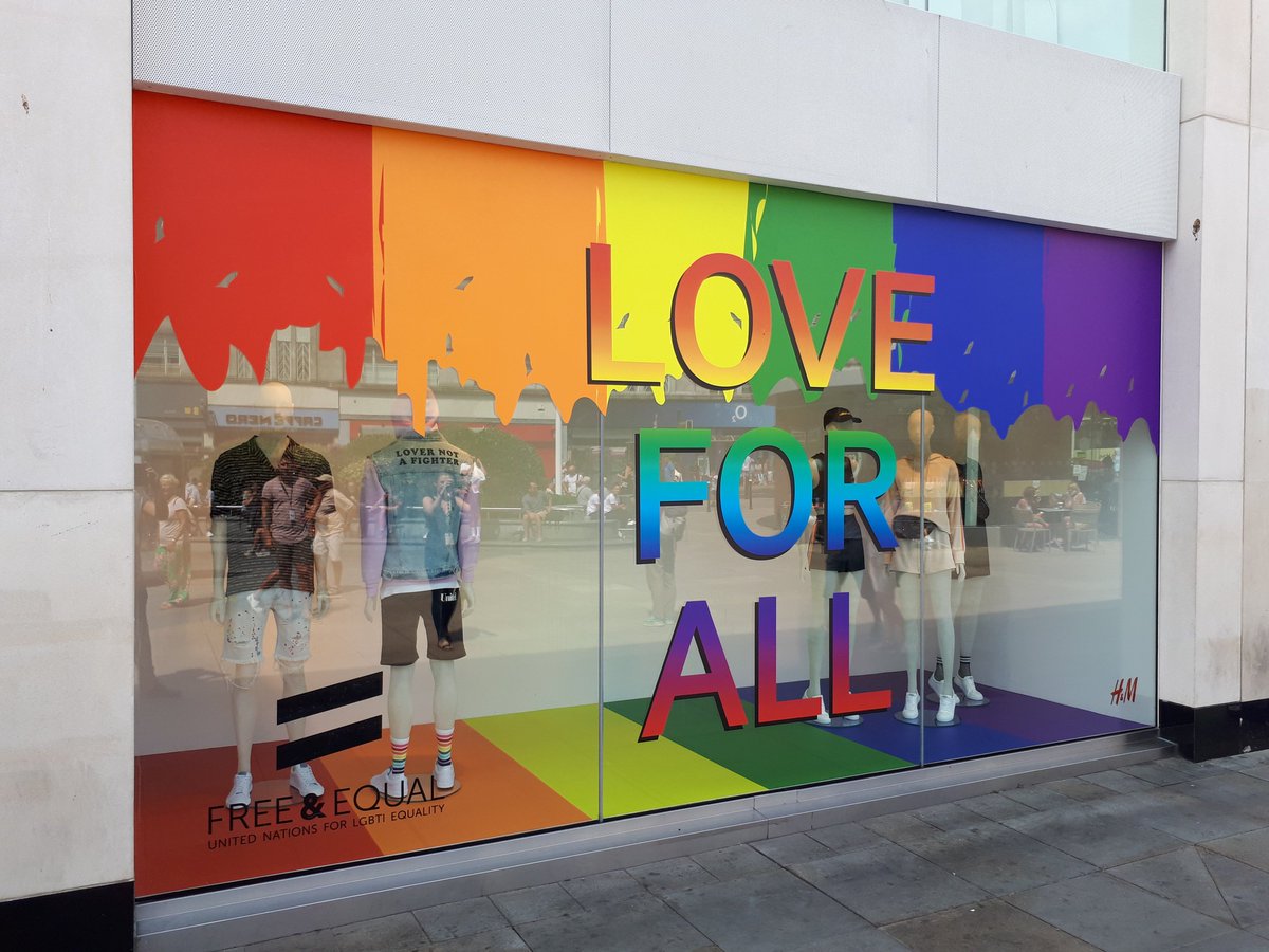 In celebration of <a href="/PrideBrighton/">Brighton & Hove Pride</a> , here is a #throwback to the shop front makeover we completed for <a href="/hm/">H&M</a> ! hubs.ly/H0hg0YF0 #pride #BrightonPride #LoveForAll 🌈💕🏳️‍🌈