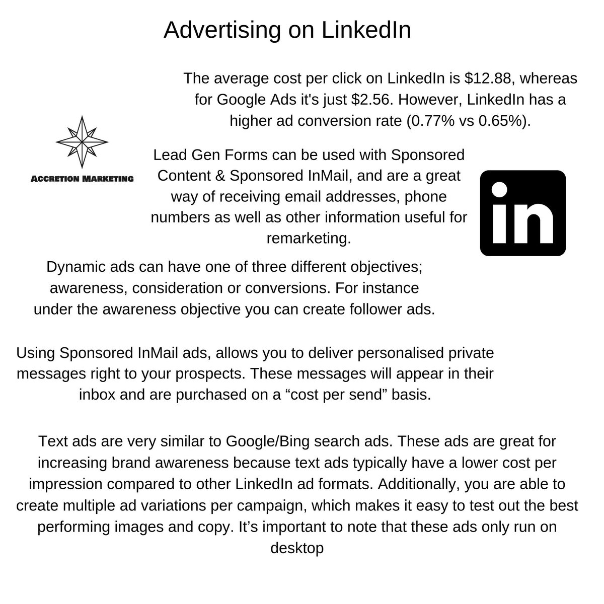 AccretionMktg's tweet photo. @LinkedIn @LinkedInMktg Perhaps the most underused and misunderstood social media platform, with over 610M members is where you may want to start placing more of your focus and ad budget? #marketing #smma #accretionmarketing https://t.co/u2jd8zYIjV