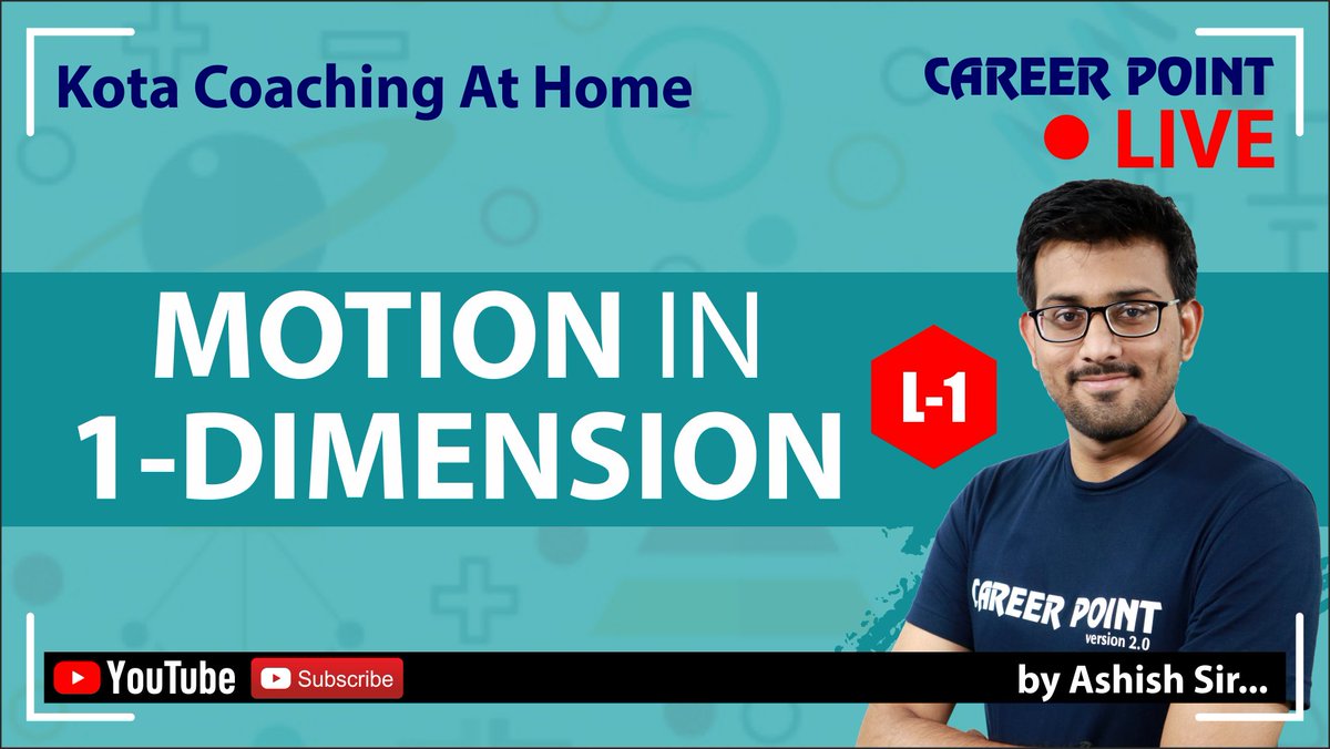 careerpointltd's tweet photo. Announcement! We are going to start Physics live classes from today at 6:00 pm daily on youtube for NEET/JEE Preparation. Click here to set a reminder- https://t.co/1iEAZ4I4aH
#motion #jeepreparation #neetpreparation #Physicscoaching #KotaCoaching #LiveClass #kotacoachingathome https://t.co/lbjrCVt25k