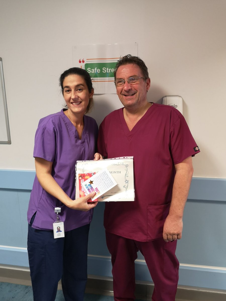 Ed star of the month for August is Pete Thompson nominated by staff in the dept for all his hardwork! @EastLancsHosp <a href="/Educc_elht/">ed/ucc@elht</a>