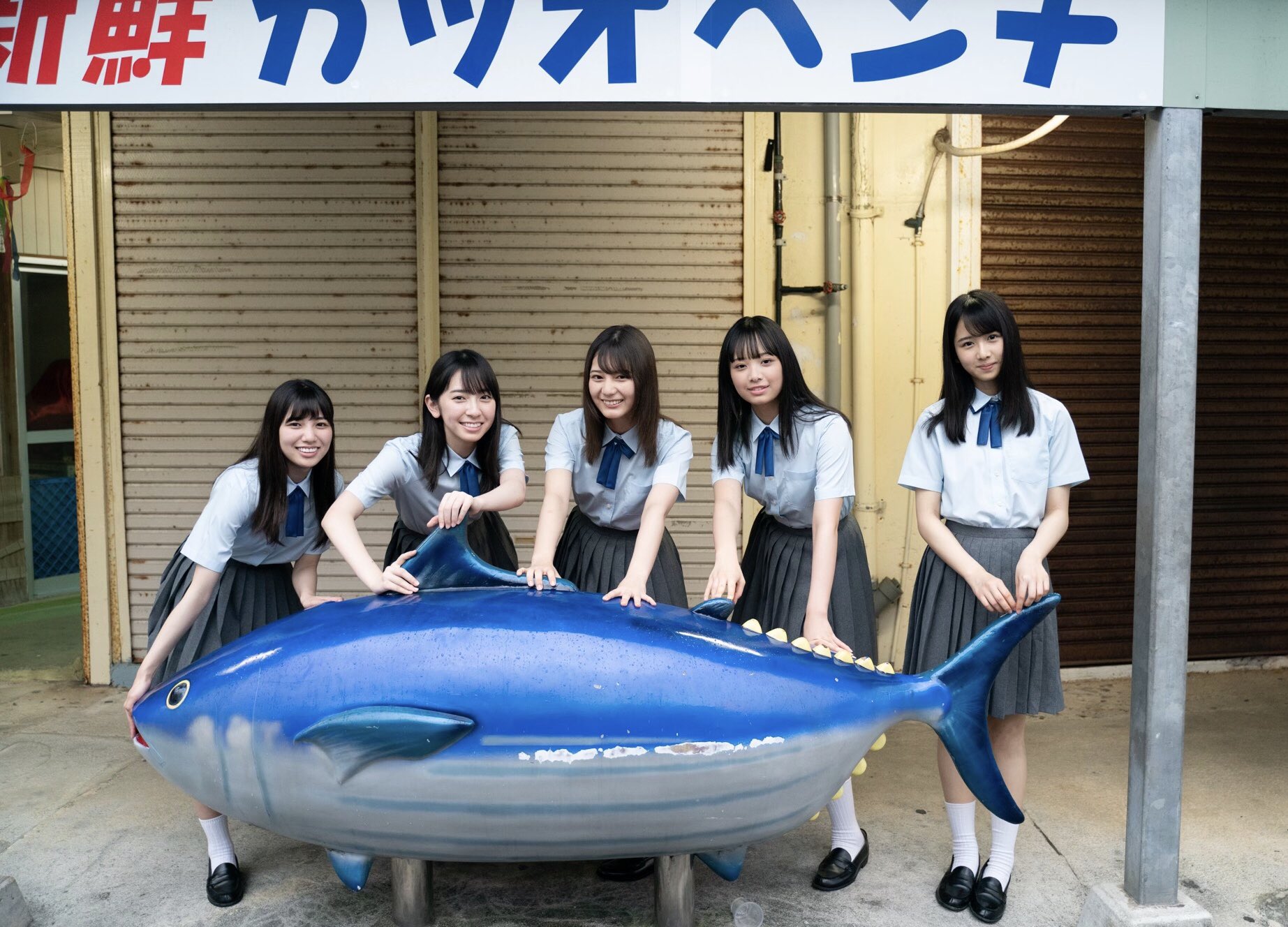 日向坂46 1st写真集 立ち漕ぎ 公式 今日は初 8 2 ガツオの日 ということで 年下グループがおさんぽした時に見つけた カツオベンチカットを特別に 日向坂46 日向坂46写真集 青春 初ガツオ 金村美玖 Amazon T Co
