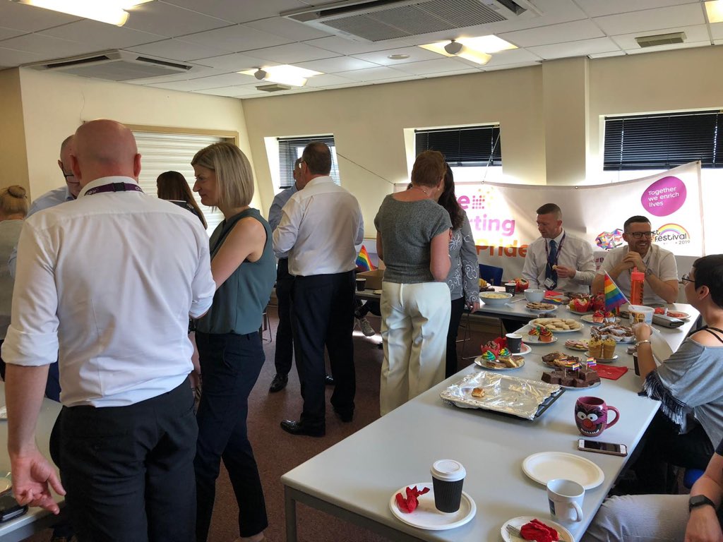 Choice_Housing's tweet image. Staff enjoying the Coffee Morning for Pride @TRPNI #BelfastPride