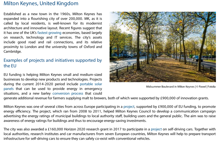 Milton Keynes:-EU funding is helping Milton Keynes small and medium-sized businesses to develop new products and technologies like portable solar panels that can be used to provide energy in emergency situations