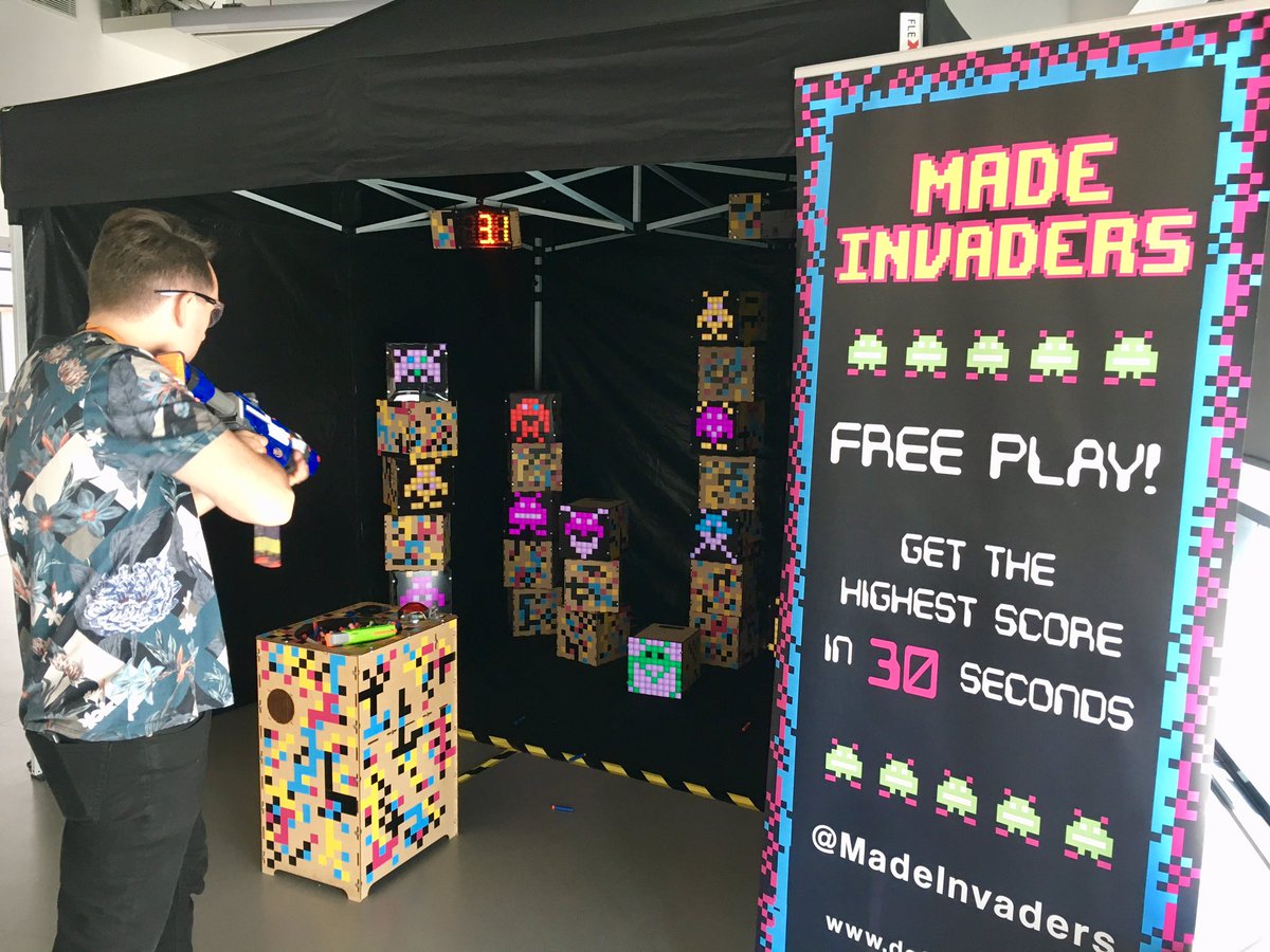 Things are getting competitive here today - who will end up at the top of the <a href="/MadeInvaders/">Made Invaders</a> leaderboard?! 🔫👾🎯