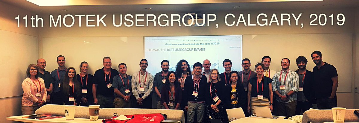 11th Motek Usergroup Meeting <a href="/ISB_ASB2019/">ISB-ASB 2019</a> in #Calgary.
A lot of happy faces.