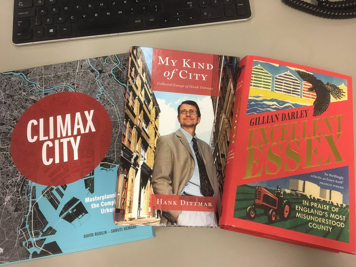 swix's tweet photo. I have on my desk this morning beautiful books by no fewer than three @BDonline columnists. That's quite a hattrick. Proud to have you writing for us, @gilliandarley and David Rudlin of @urbedtrust plus the late and very lamented @HankDittmar #gravitas #insight #dreamteam https://t.co/lgfrKO79Yz