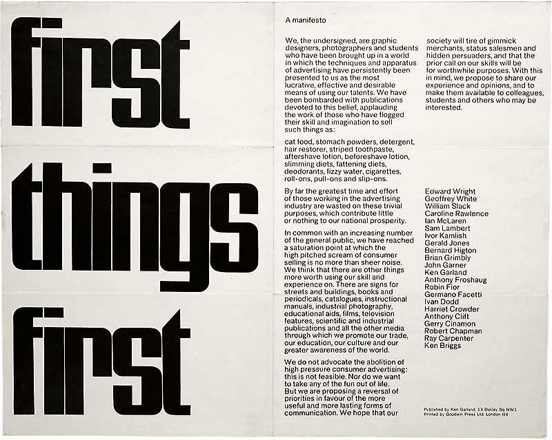 eyemagazine's tweet photo. @DavidAirey @AIGAdesign @jessicahelfand @espiekermann @ellenLupton >See also Andrew Howard’s ‘There is such a thing as society*’ in #Eye13 (1994), https://t.co/n9YJnCe1bY
Howard writes: ‘What makes the manifesto interesting today is the realisation that its premises appear as radical now as they did 30 years ago.’ https://t.co/Fmah4B4fEQ