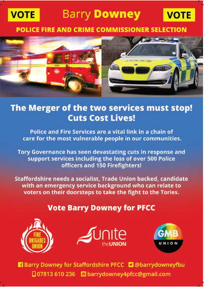 BarryDowneyFBU's tweet photo. After a lifetime of tackling real fires I'm determined to help fight the fires caused by Tory austerity, increased inequality, poverty, homelessness, drug and alcohol dependence, the mental health crisis and more. A socialist PFCC can do so much to help our most vulnerable. https://t.co/WCaNnRJtrQ
