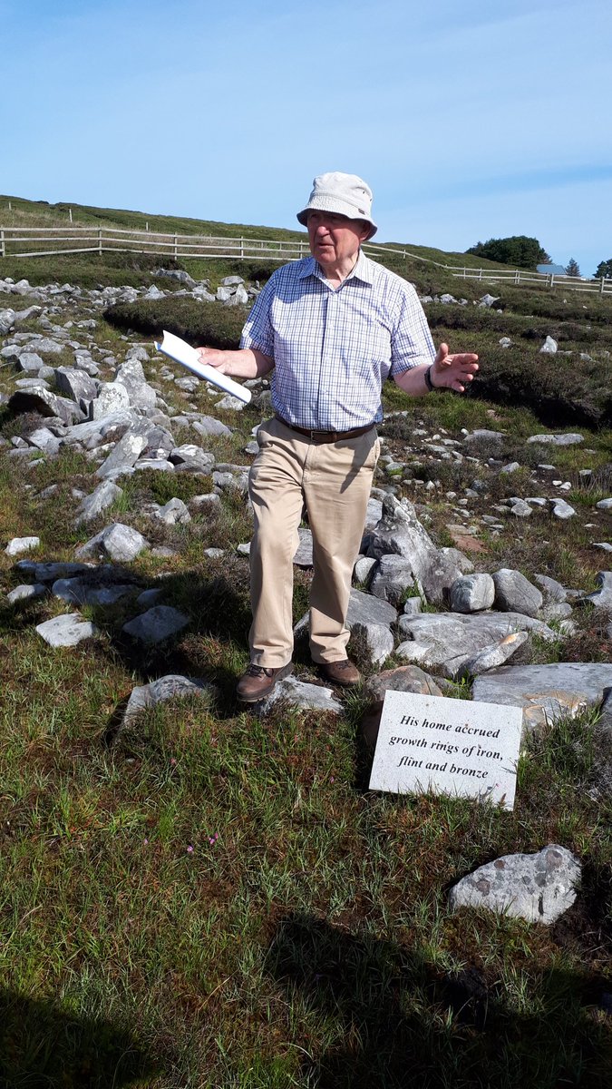 GraemeMWarren's tweet photo. Prof Seamas Caulfield in Belderg with Heaney's poem about Belderg. @INQUADUB19 post congress trip. @Quaternary_Irl https://t.co/9ktcVv4b0f