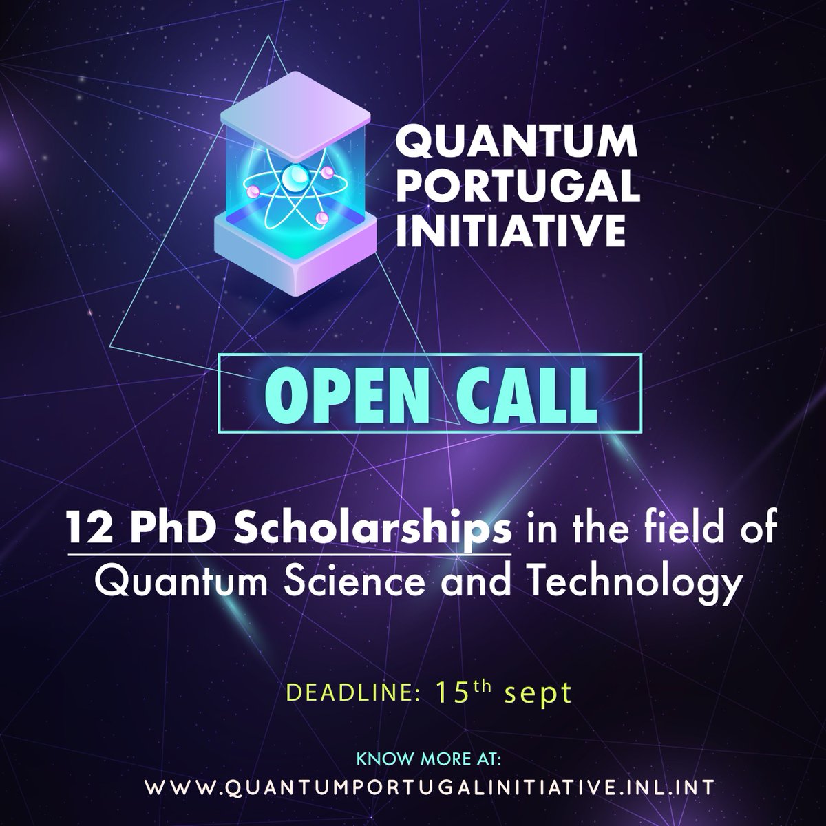 INLnano's tweet photo. INL in collaboration with FCT opened a call for 12phD's scholarships in the field of Quantum Science and Technology.
Apply today and become a part of the new #Quantum Era!

The initiative: https://t.co/Y1fHyOuwyW
INL supervisors/projects available: https://t.co/BpSrjxbY7n https://t.co/tZvXK9hwpu