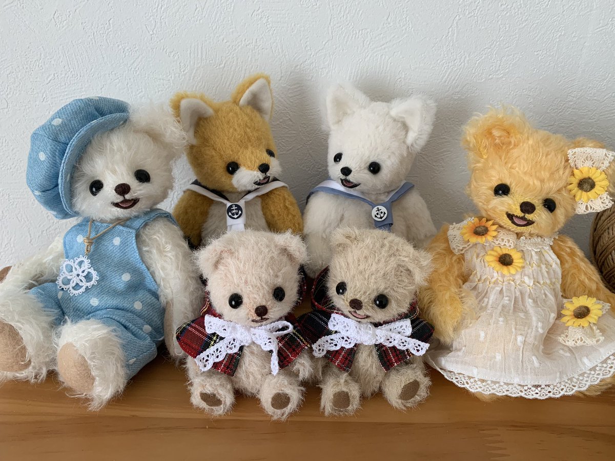 sesame_bear's tweet photo. 【あべまさみ作品展】
2019年8月7日(水)~20日(火)
Bear Labo 西武池袋店
写真の子達が伺います。どうぞよろしくお願い致します♡
#テディベア #ハンドメイド #オープンマウス #teddybear #handmade #openmouse https://t.co/wGwctbRbGc