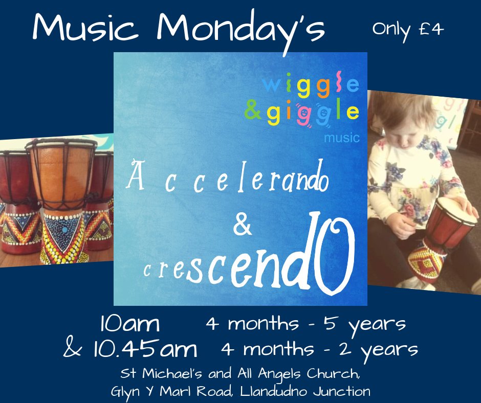 So excited about our accelerando and crescendo music class tomorrow morning!! 😀😍🎼🎶🎵 Xx
#wiggleandgiggle #wiggle #giggle #wiggleandgigglemusic #music #musicfun #Monday #earlyyears #eyfs #education #summerholidays #baby #toddler #toddlermusic #drums #shakers #Conwy #Northwales