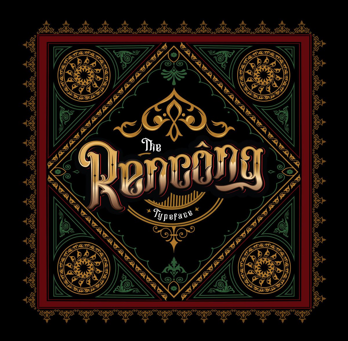 fontjournal's tweet image. Rencong #Typeface by Dirtyline Studio - Extraordinary #Free Display #Font and Logotype &apos;The Cultural Decorative Font&apos; - See it at Behance - Follow the Download Link to the Website &amp;amp; the Download Section...  w3n.us/rencong