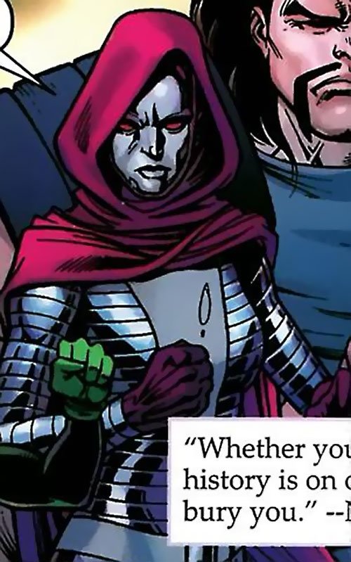 Melina: Iron MaidenA seasoned agent of the Russian govt. Hates the Black Widow for taking the spotlight.Abilities: Flexible metal suit that grants protection & enhanced strength. Skilled KGB agent.  #Phase4