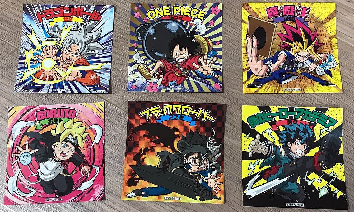 Yinyin ジャンプビクトリーカーニバル19 ステッカー 6枚 ドラゴンボール ワンピース 遊戯王 ボルト ブラッククローバー 僕のヒーローアカデミア Voici 6 Stickers Jump Victory Carnival 19 Facon Chou Senshi Sticker Wafer Avec Vos Da