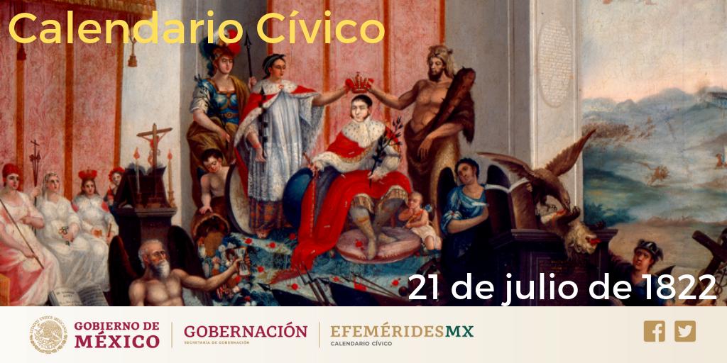 EFEMERIDESMX's tweet photo. #UnDíaComoHoy pero de 1822, Agustín de Iturbide, es coronado Emperador de México. Su imperio duró 8 meses. #CalendarioCívico https://t.co/RRdXDESkTS