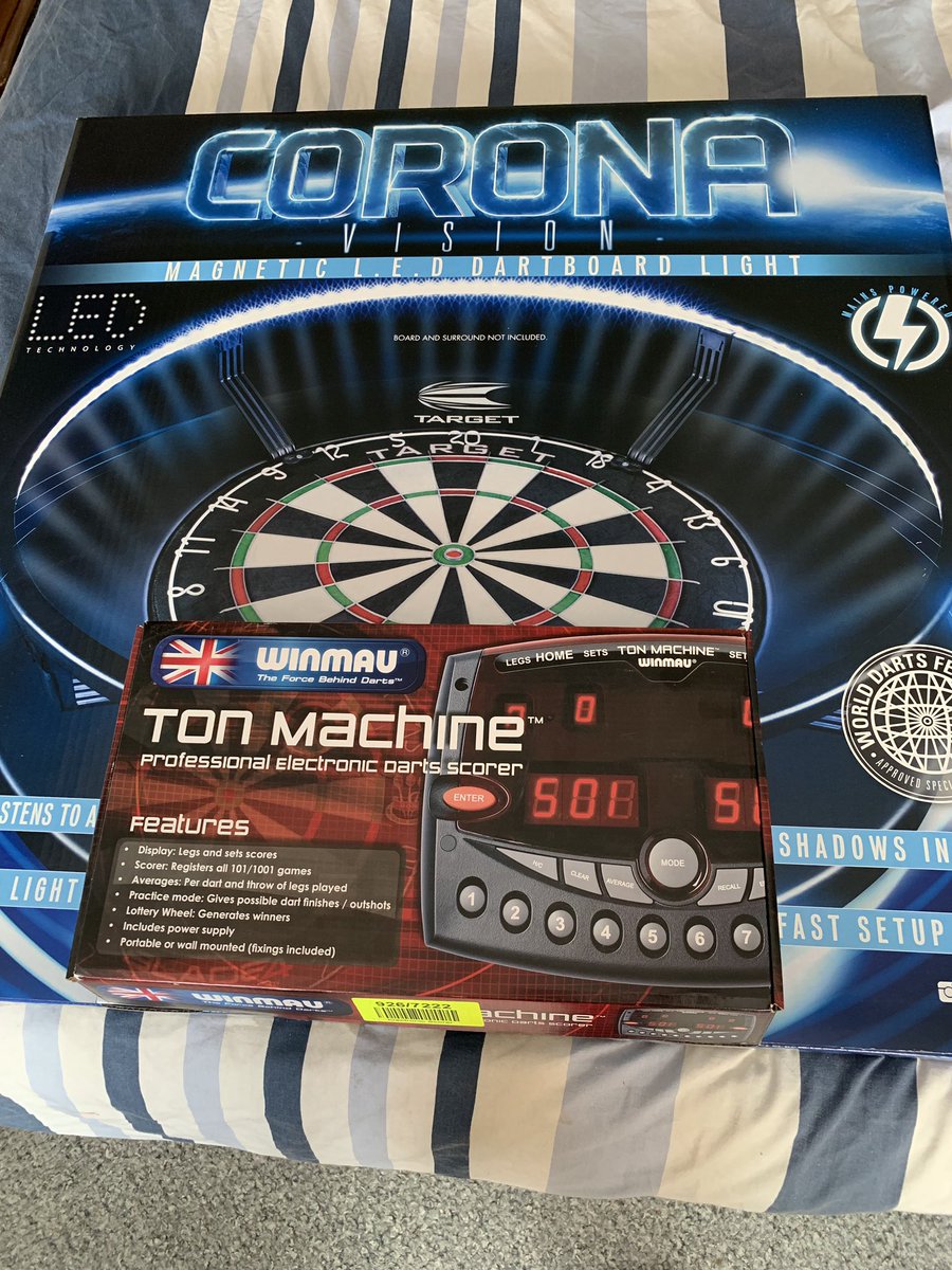 Gaybo78's tweet image. @TargetDarts @Winmau Time to put up my new equipment... #corona #tonmachine