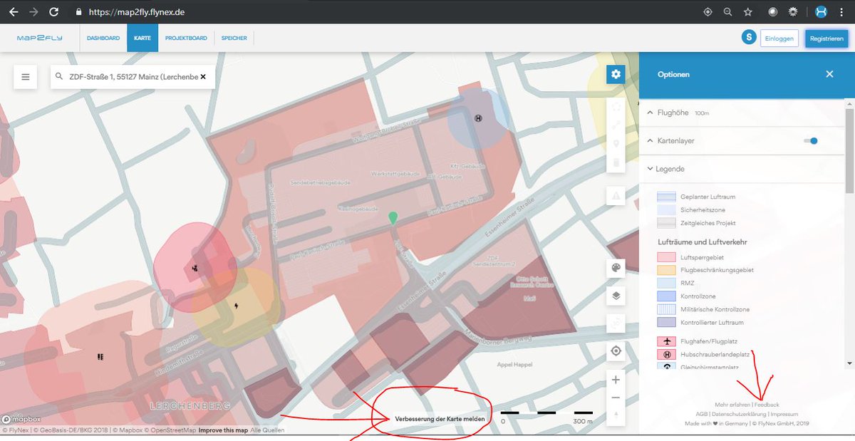 FlyNex_io's tweet photo. @m_silbernagel @lerchenberg Hallo! Wir prüfen die Daten direkt mit unseren GIS-Spezialisten u. geben Antwort. Falls es weitere Infos gibt, die wir prüfen können, bitte auch "Verbesserung der Karte melden" nutzen oder auch "Feedback" geben. Siehe Screenshot. #map2fly soll als kostenfreier Service helfen! https://t.co/0NKCSr3vSY