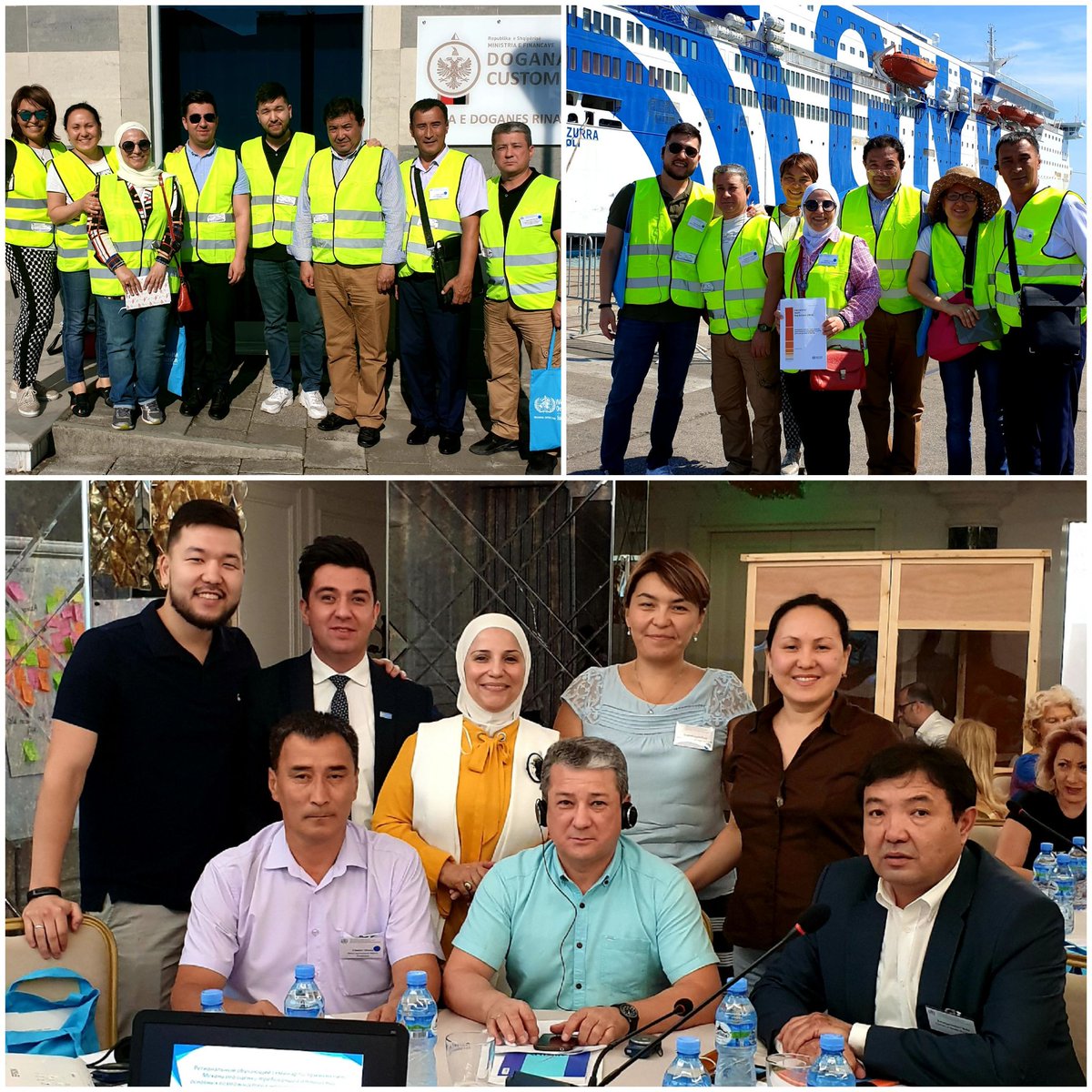 TasnimAtatrah's tweet photo. WHO EURO RO conducted a training on the application of IHR assessment tool of Ports of Entry including airports and seaports. 45 participants from 14 countries received hands on training from experts. Thank you Albania for giving us the opportunity #PrepareProtectTogether https://t.co/QiJ4Evc5UT