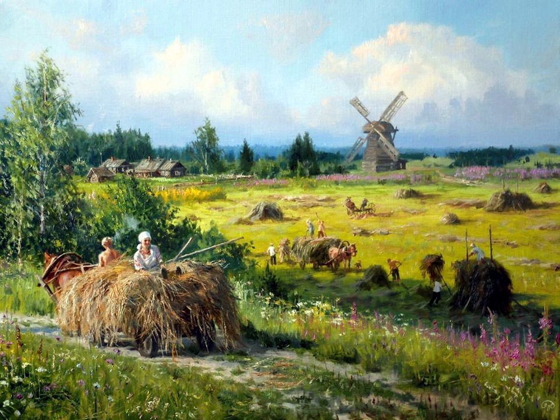 Художник Жданов Владимир . Сенокосная пора