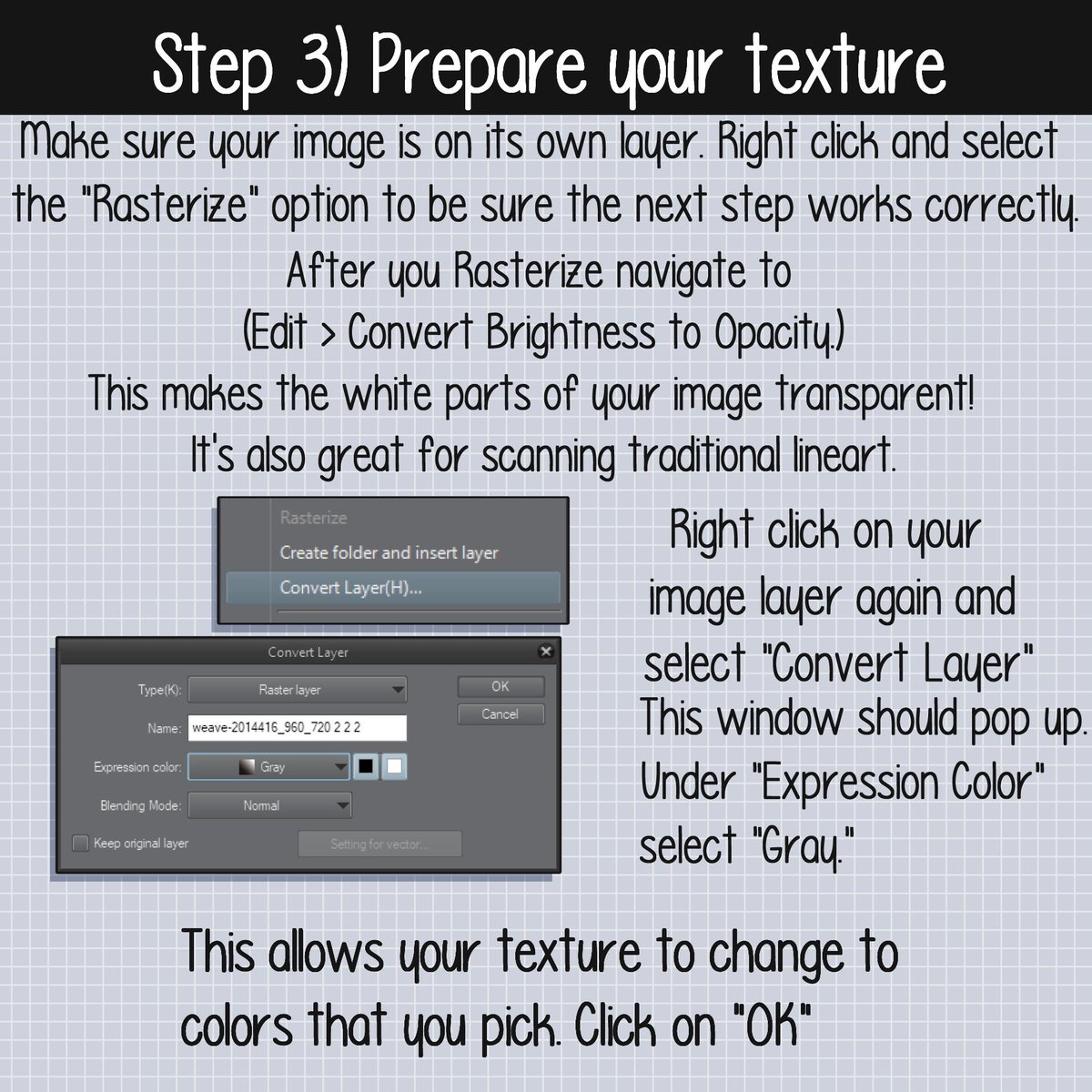 miyshka_'s tweet image. I made a little tutorial on how to create a textured brush! I'm not the best teacher but I'll be happy if this helps anyone out. 😊💞 This is in clip studio paint pro! 1/3