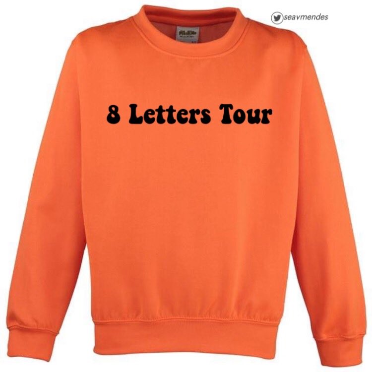 8 letters sweatshirt; orange