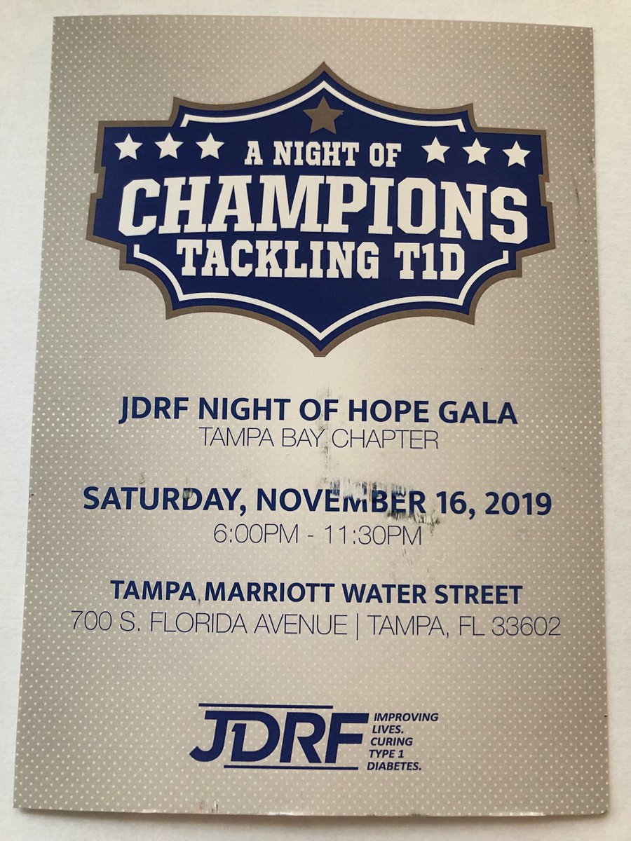 milsomben's tweet image. Can’t wait until this event - one of the best days of the year - we will get one step closer to #typenone ⁦@JDRF⁩ ⁦@JDRFTampaBay⁩ ⁦@aaronjkowalski⁩