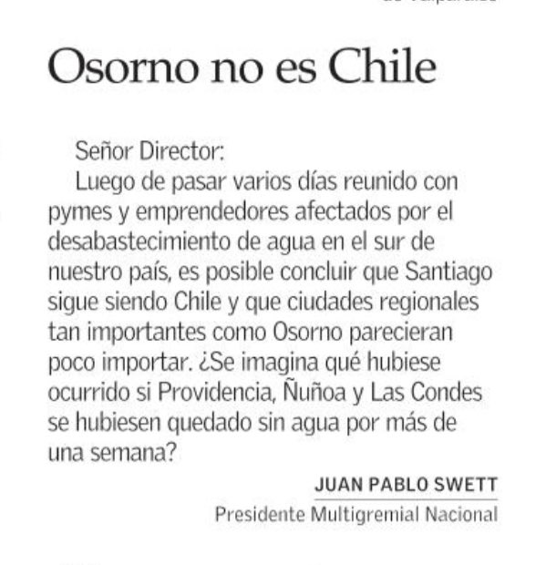 juanpabloswett's tweet photo. Osorno no es Chile... #Osorno https://t.co/ZlD4b5bnym