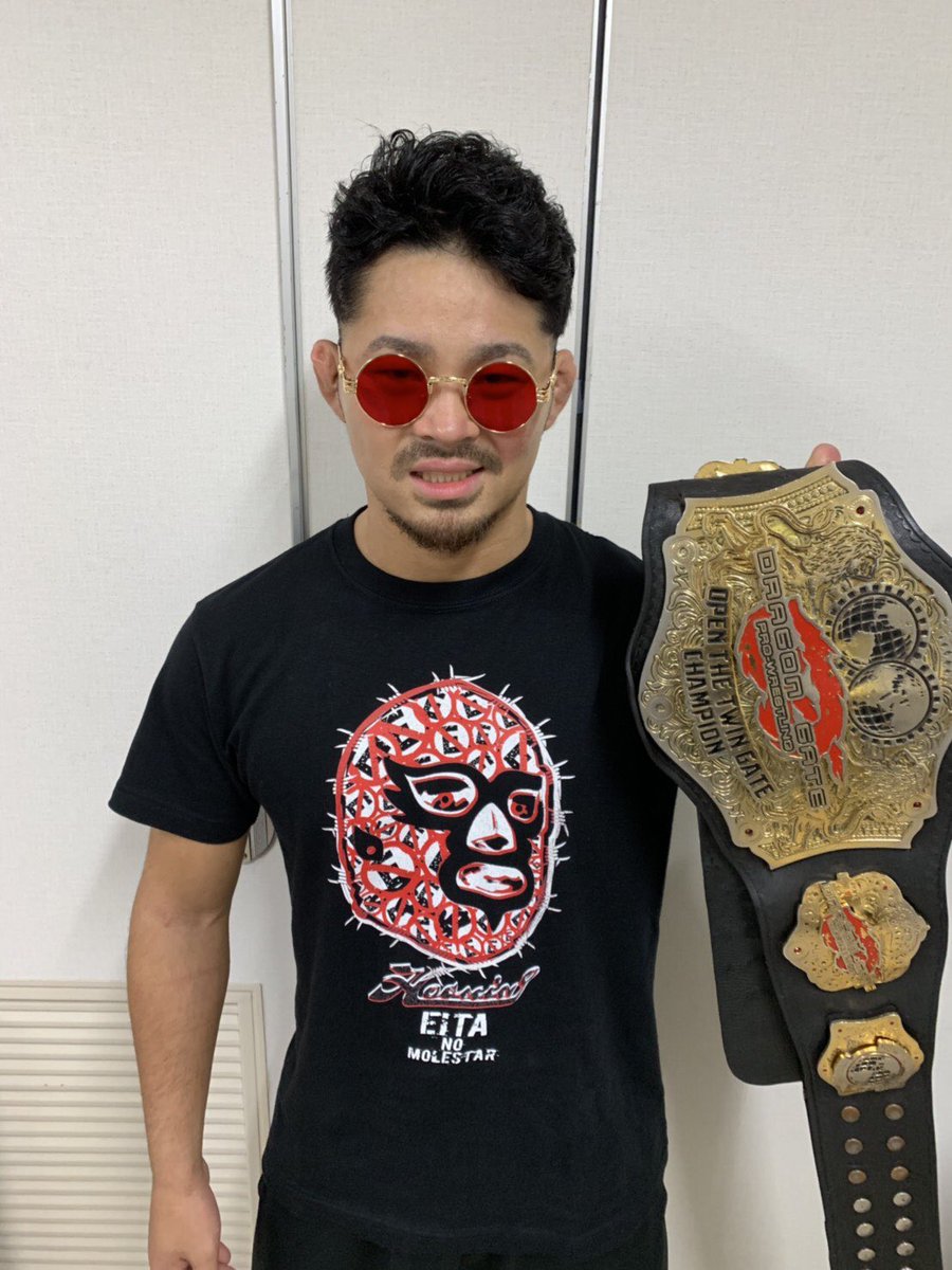 Tigre Eitaテイスト溢れる Eita X Haoming コラボtシャツが新発売 Eita選手オープン ザ ツインゲート統一タッグ王座奪取おめでとうございます Eita R E D Realextremediffusion Dragongate Prowrestling Kobeプロレスフェスティバル19