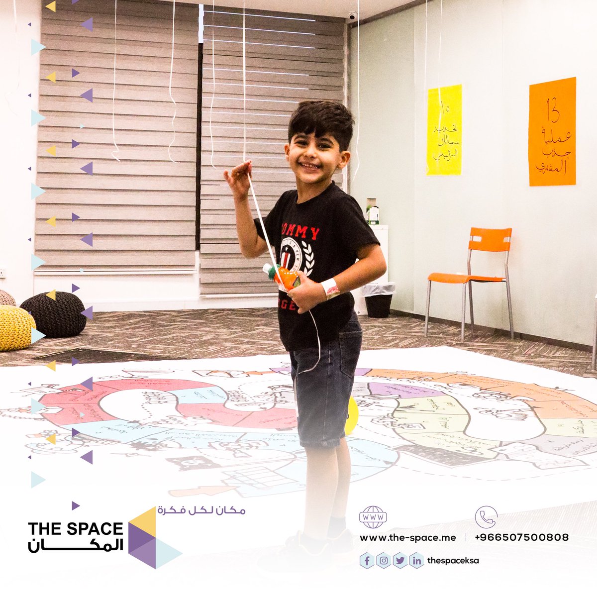 TheSpaceKSA's tweet photo. تحت شعار ( تعلم، فكر، ابتكر ) استضفنا في #ذا_سبيس ورشة "رواد المستقبل" من تنظيم الرهيبين @flare_sa https://t.co/wK30ivh4Mb