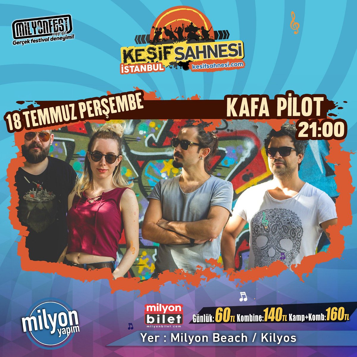 kafapilott's tweet photo. Harika bir konserdi! Sonraki konserlerde görüşmek üzere! #milyonfestistanbul #milyonfest #kafapilot https://t.co/hmmsGBZFHA