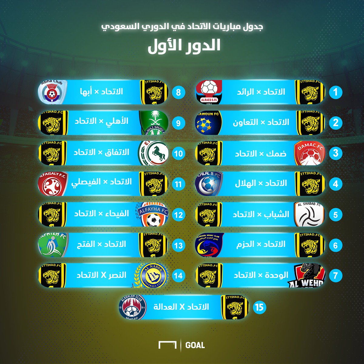 جدول مباريات الكبار في الدوري السعودي للمحترفين موسم 2019 - 2020 🔥 / X