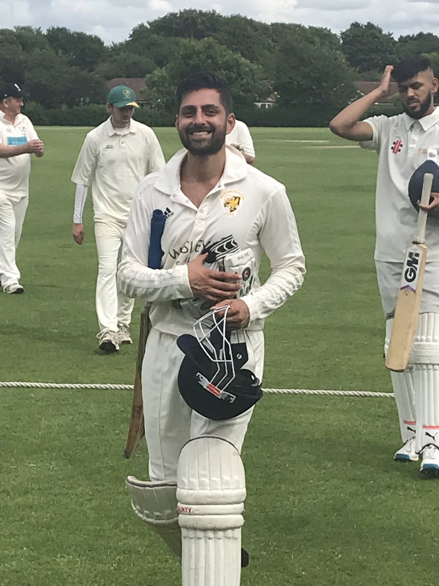 Sunday 2s finish on 220-5 against Ufford. Dr Anish Popat 101 not out