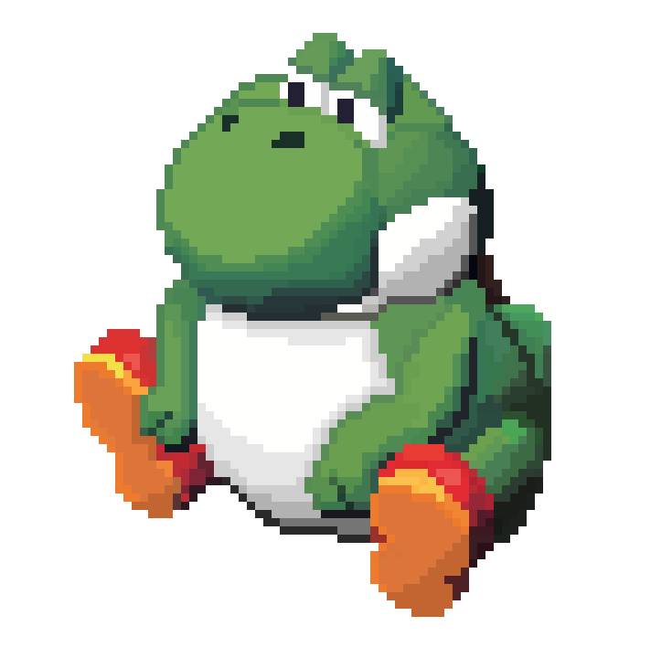 Fat yoshi pixel art. 