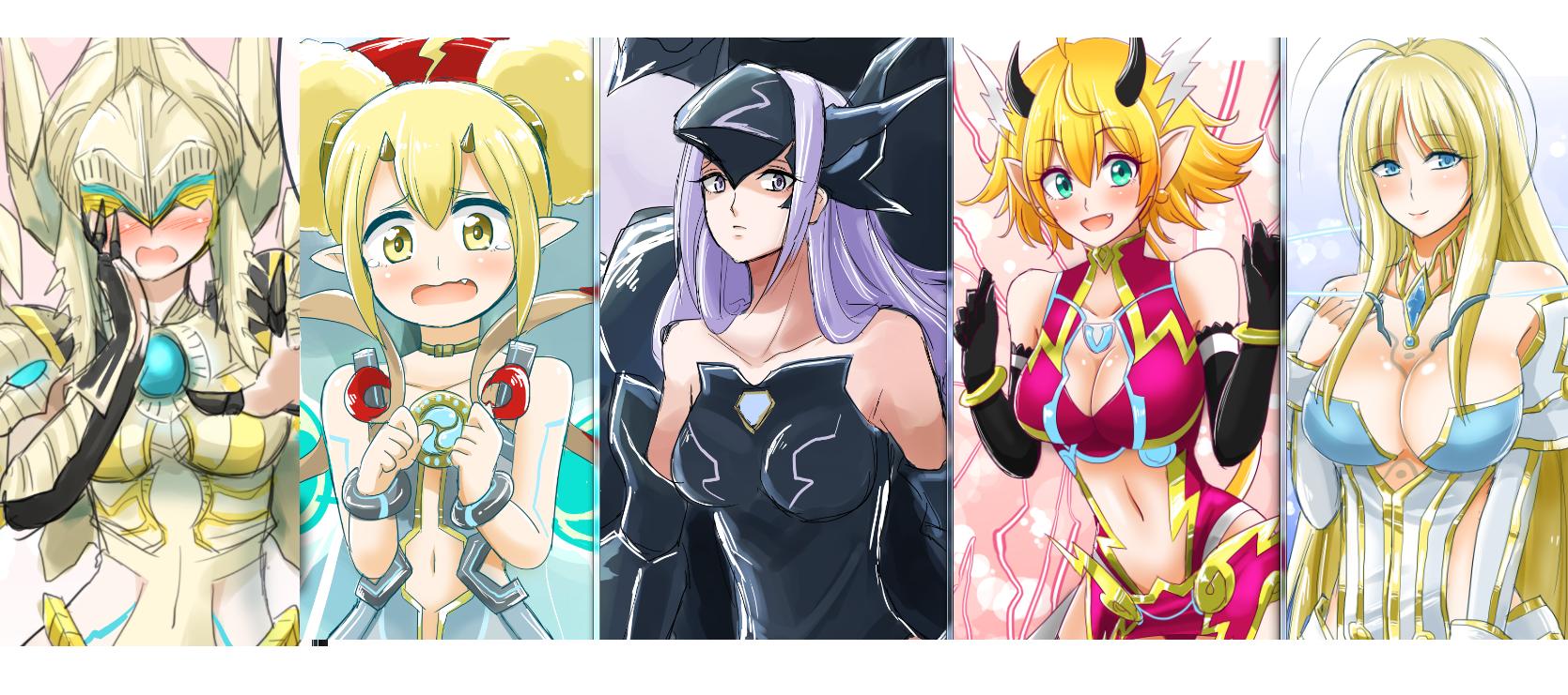 Hisin ガチウサ 依頼絵0件 ゼノブレイド2落書き 雷属性なレアブレイドまとめ カムイにゃんライコちゃんテンイさんザクロちゃんムスビさん T Co Bjbmfaveaf Twitter