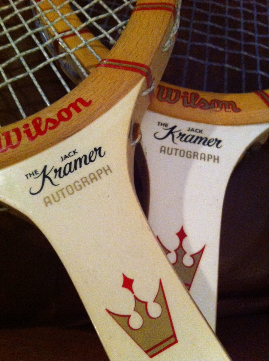 ChampSeries's tweet photo. The racquet that new International Tennis Hall of Fame member Yevgeny Kafelnikov is using today in his Invesco Series event debut today in the special "retro racquet"event in Newport, R.I. #JackKramer #Autograph https://t.co/1IrnC9wh4S