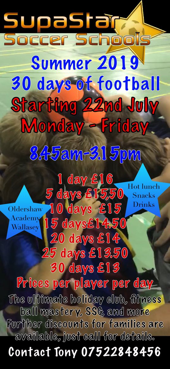 Tonyprescott101's tweet photo. Imagine having a place where the kids can go all day everyday during the summer holidays, you’ll know they are safe and secure and they can just PLAY all day.All day PLAY. 

Well imagine no longer.Not just football but now with our soft play training equipment,Xbox and free time https://t.co/iKKytWQD9l