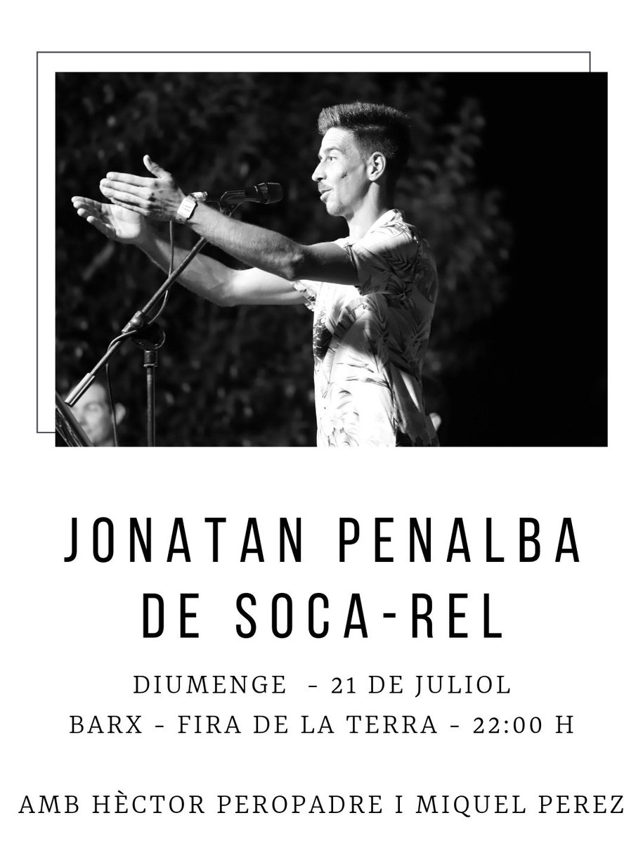 JonatanPenalba's tweet photo. Hui a Barx #FiraDeLaTerra
#DeSocaRel (Trio)
Amb @hperopadre i @PrezMiquel https://t.co/PJ6oGPAwac