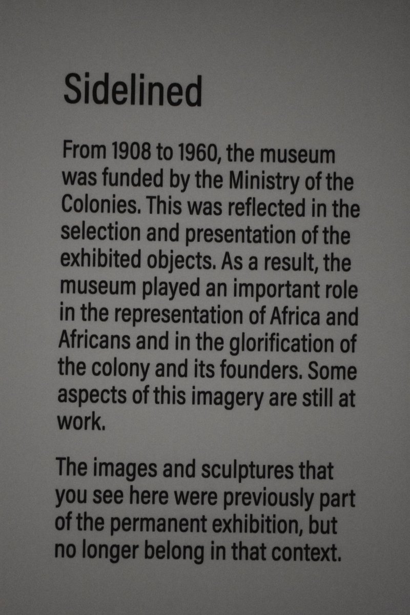 The first galleries start with transparency about what the museum used to be and about the process of transforming it; and they include work by Congolose artists that speaks to that process.