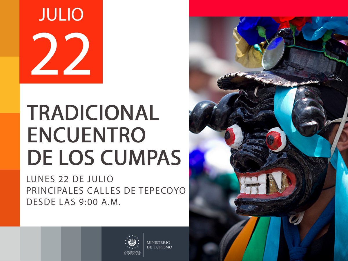 ¡Visita Tepecoyo este lunes 22 de julio y disfruta del encuentro tradicional de Los Cumpas! Apoyemos lo nuestro🙌🏻