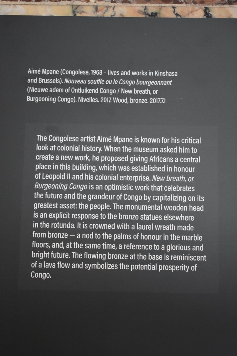 There is one gallery where the 19thC statues are protected in situ by law and so there is an explanation of that and a counterpart by a contemporary Congolese artist.