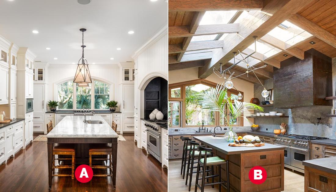 realtordotcom's tweet photo. Pick your favorite #kitchen design of these two: A or B? 🍳 https://t.co/y3GcD6pYCo