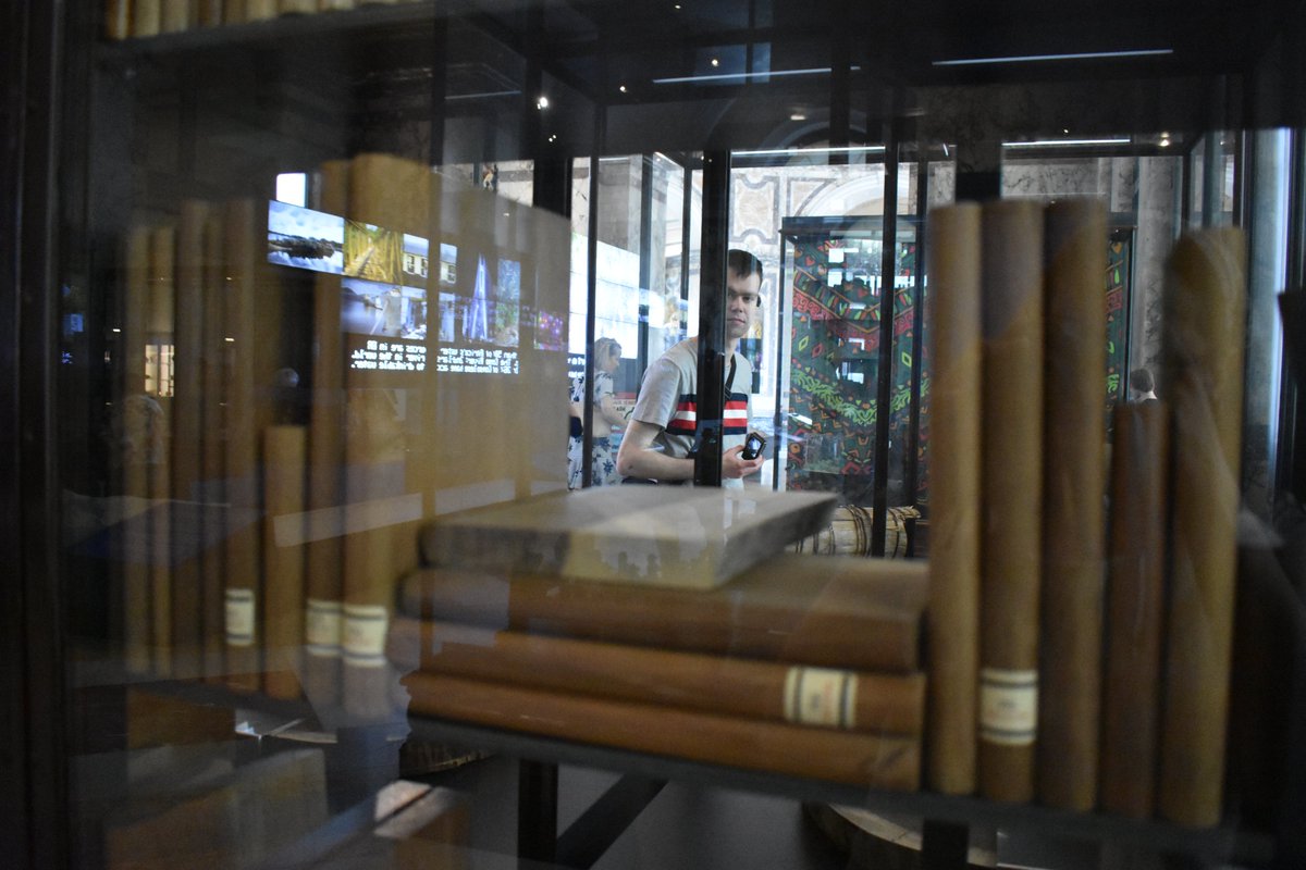 This looks like a library, but is actually a xylarium, a collection of wood samples that people in positions of imperial and colonial could browse to choose the types of wood they wanted their furniture to be built of. (We have examples of Latin American xylaria in Spain, too.)