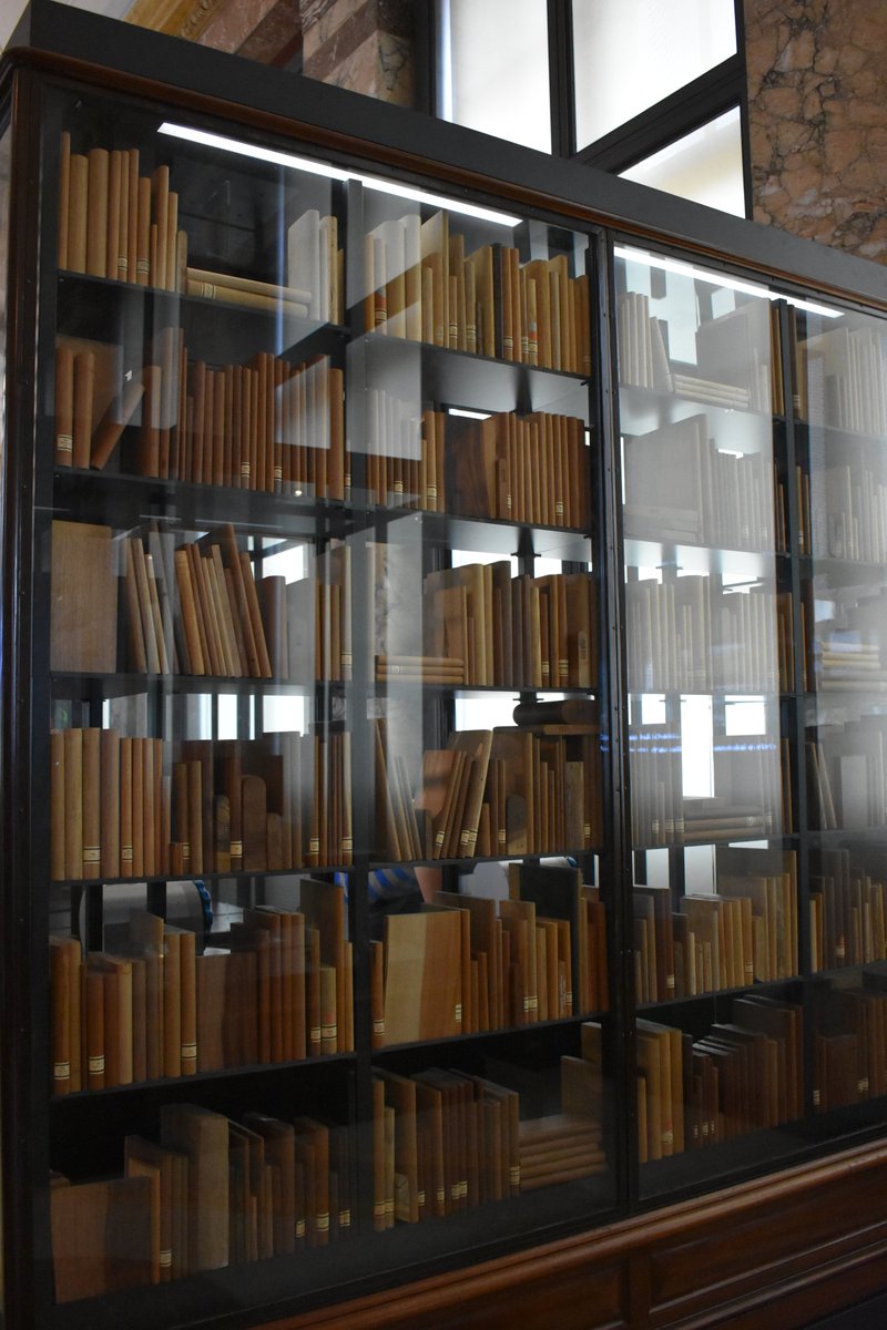 This looks like a library, but is actually a xylarium, a collection of wood samples that people in positions of imperial and colonial could browse to choose the types of wood they wanted their furniture to be built of. (We have examples of Latin American xylaria in Spain, too.)