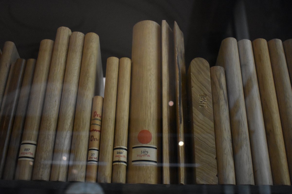 This looks like a library, but is actually a xylarium, a collection of wood samples that people in positions of imperial and colonial could browse to choose the types of wood they wanted their furniture to be built of. (We have examples of Latin American xylaria in Spain, too.)