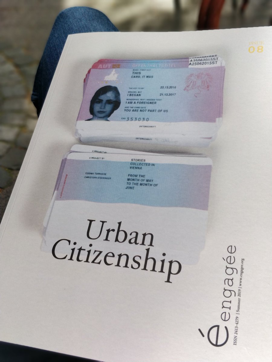 Just received my copy of the latest issue of @engagee_journal on urban citizenship which includes many great essays #SanctuaryCities #solidaritycities #NoBorder